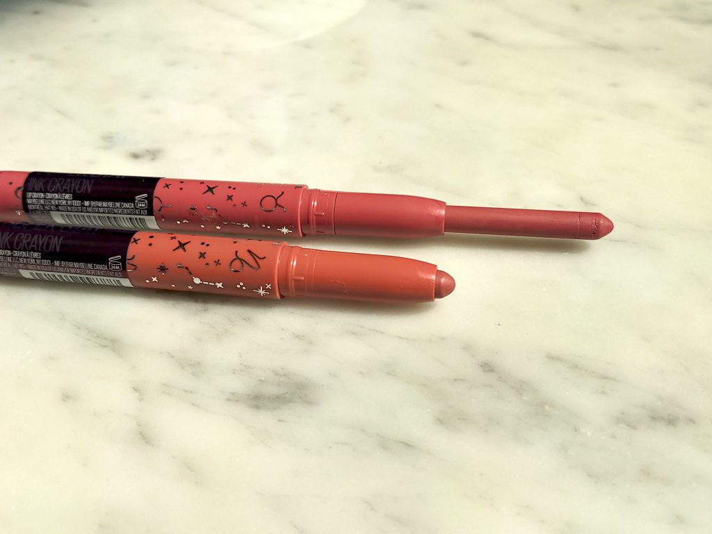 Maybelline SuperStay Ink Crayon in Lead the Way (Capricorn) 15 and Stay Exceptional (Taurus) 25.